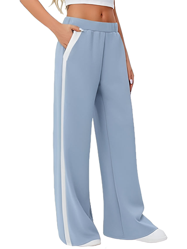 Side Striped Wide Leg Pants | Hanalas