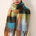 Thermal Fringe Contrast Plaid Scarf | Hanalas