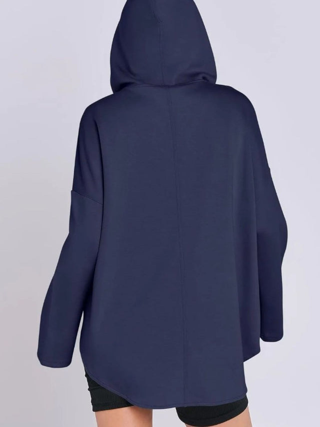 Quarter Zip Long Sleeve Hoodie | Hanalas