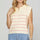 She + Sky Full Size Ribbed Hem Striped Half Zip Sweater Vest Plus Size | Hanalas