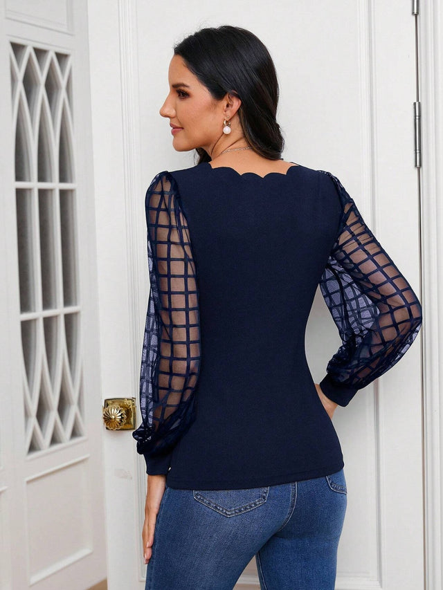 V-Neck Long Sleeve Top | Hanalas