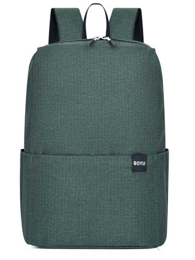 Solid Color Nylon Backpack Bag | Hanalas