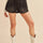 Aemi + Co Frayed Hem Elastic Waist Denim Shorts | Hanalas