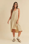 Aemi + Co High-Low Hem Scoop Neck Midi Tank Dress | Hanalas