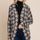 BOMBOM Houndstooth Open Front Cocoon Knit Cardigan Trendsi Hanalas