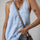 Backless Halter Neck Denim Top | Hanalas