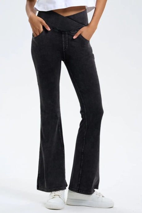 Basic Bae Pocketed Highly Stretchy Bootcut Jeans | Hanalas