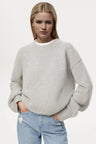 Basic Bae Round Neck Dropped Shoulder Sweater Trendsi Hanalas