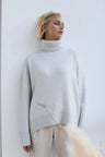 Basic Bae Turtleneck Dropped Shoulder Long Sleeve Sweater Trendsi Hanalas