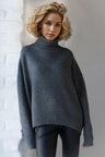 Basic Bae Turtleneck Dropped Shoulder Long Sleeve Sweater Trendsi Hanalas