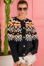 BiBi Ethnic Pattern Button Up Knit Cardigan Trendsi Hanalas