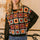 BiBi Granny Square Front Long Sleeve Top Trendsi Hanalas