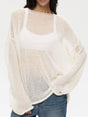 Boat Neck Long Sleeve Knit Cover Up Trendsi Hanalas