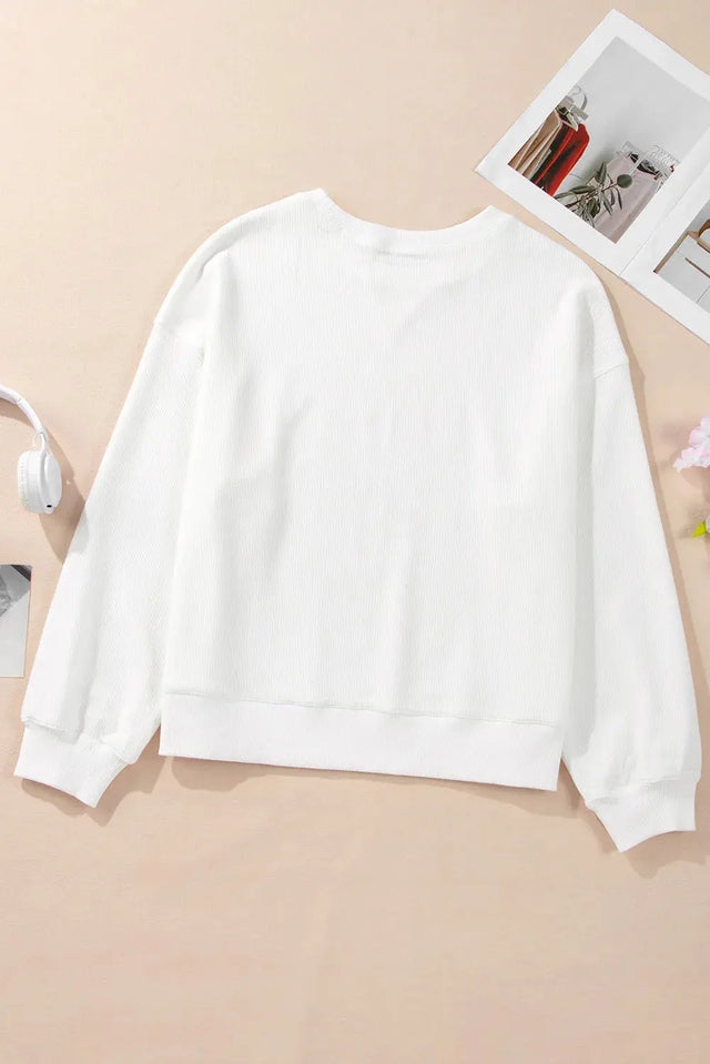 Bow Round Neck Long Sleeve Sweatshirt Trendsi Hanalas