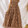 Brown Ruffled Straps Smocked Floral Maxi Dress Hanalas Hanalas