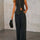 Button Down Vest and Wide Leg Jeans Denim Set | Hanalas