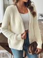 Button Up V-Neck Long Sleeve Cardigan Trendsi Hanalas