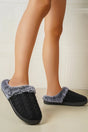 Cable-Knit Fluff Round Toe Slippers | Hanalas