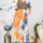 Celeste Full Size Leopard Tie-Dye Button Detail Short Sleeve Maxi Dress Plus Size | Hanalas