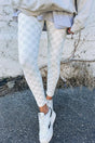 Checkered Elastic Waist Leggings Trendsi Hanalas