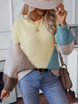 Color Block Round Neck Dropped Shoulder Sweater Trendsi Hanalas