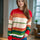 Contrast Striped Round Neck Long Sleeve Sweater Trendsi Hanalas