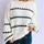 Contrast Stripes Round Neck Long Sleeve Sweater Trendsi Hanalas