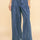 Davi & Dani Drawstring Hem Wide Leg Mid Rise Jeans | Hanalas