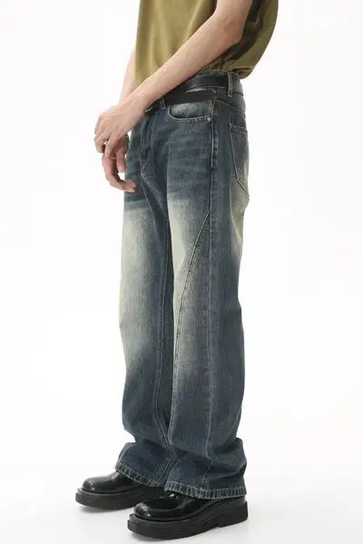 Decorative Seam Jeans with Pockets | Hanalas