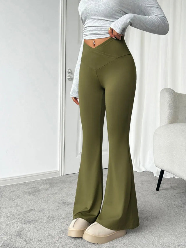 Devine Highly Stretchy Bootcut Pants Trendsi Hanalas