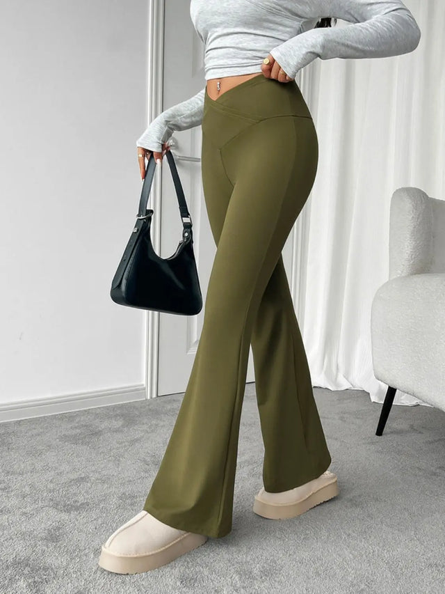 Devine Highly Stretchy Bootcut Pants Trendsi Hanalas