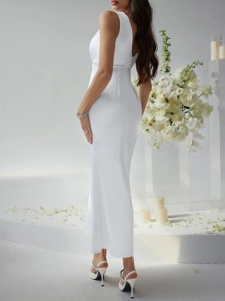 Devine Plunge Sleeveless Maxi Dress | Hanalas