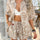 Devine Printed Collared Neck Half Sleeve Top and Shorts Set | Hanalas