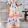 Devine Smocked Printed V-Neck Short Sleeve Maxi Dress | Hanalas