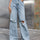 Distressed Wide Leg Jeans with Pockets Trendsi Hanalas