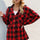 Double Take Drawstring Plaid Long Sleeve Hooded Shacket Trendsi Hanalas