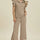 Double Take Full Size Texture Ruffle Short Sleeve Top and Wide Leg Pants Set | Hanalas