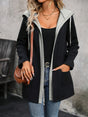 Drawstring Long Sleeve Hooded Jacket Trendsi Hanalas