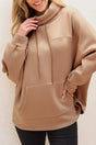 Drawstring Turtleneck Long Sleeve Sweatshirt Trendsi Hanalas