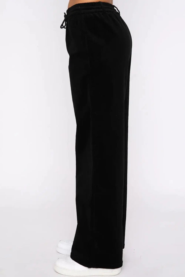 Drawstring Waist Wide Leg Active Pants | Hanalas