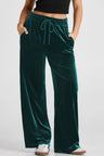 Drawstring Waist Wide Leg Active Pants | Hanalas