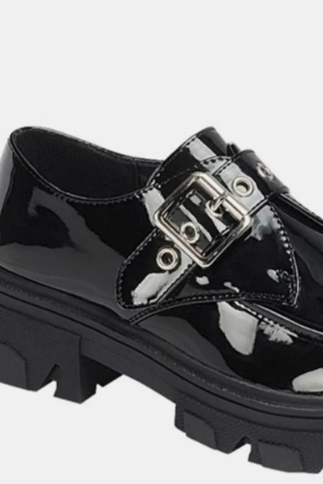 Forever Link Buckled Platform Lug Sole Loafers Trendsi Hanalas