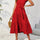 Frill Mock Neck Ruffled Cap Sleeve Midi Dress | Hanalas