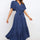Front Tie Short Sleeve Tiered Midi Dress | Hanalas
