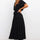 Front Tie Short Sleeve Tiered Midi Dress | Hanalas