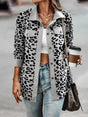 Full Size Leopard Collared Neck Button Up Long Sleeve Jacket Trendsi Hanalas