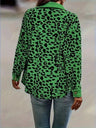 Full Size Leopard Collared Neck Button Up Long Sleeve Jacket Trendsi Hanalas