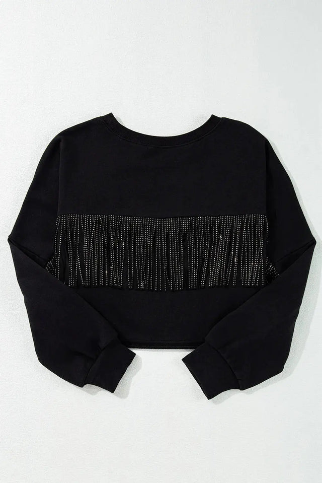 GAME DAY Fringe Long Sleeve Sweatshirt Trendsi Hanalas