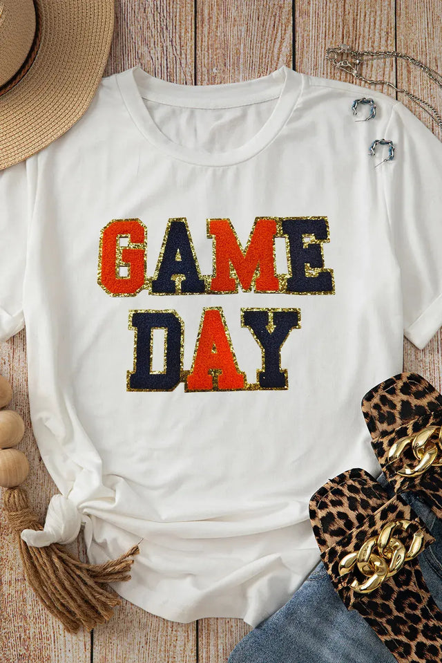 GAME DAY Round Neck Short Sleeve T-Shirt Trendsi Hanalas