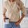 Geometric Round Neck Long Sleeve Sweater Trendsi Hanalas